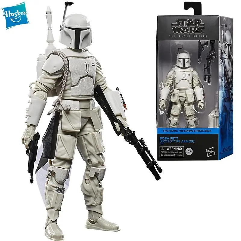 

Original Hasbro Star Wars Black Series The Mandalorian Boba Fett 6 Inch Action Figure White Prototype Modle Collection Kids Toys
