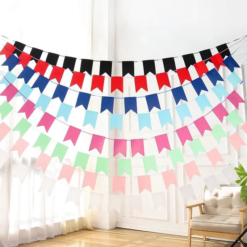 

Birthday Party Mertail Pull Flag Flower Birthday Party Decoration Banner Pull Flag Background Arrangement Hangers confetti