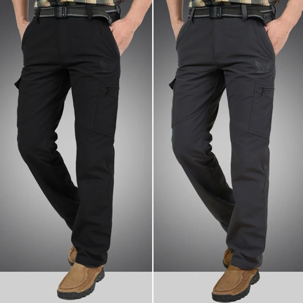 

Thicken Warm Fleece Lining Cargo Pants Men Tactical Military Pants Casual Solid Color Working Trousers for men pantalones hombre