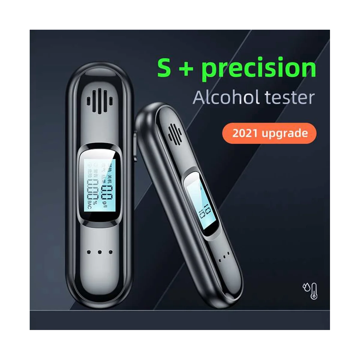 Портативный Бесконтактный алкотестер перезаряжаемый с фотоэкраном цифровой