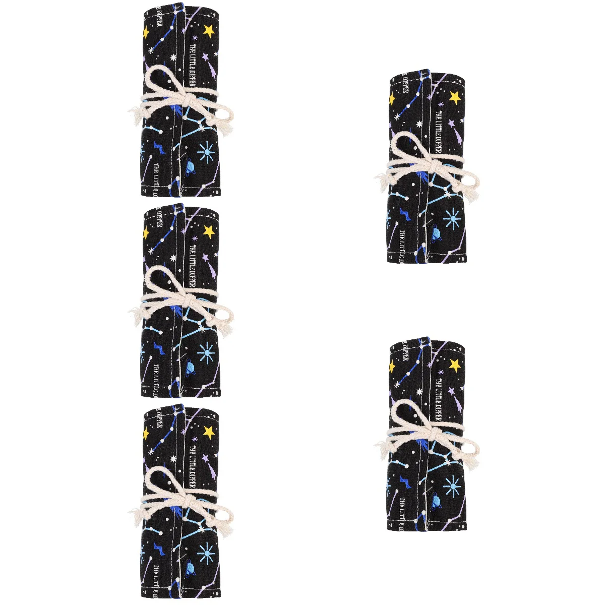 

5pcs Large Capacity Pen Bag Colored Pencil Organizer Sketch Pens Canvas Roll