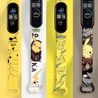 Модель аниме-фигурки покемона, детские игрушки, модный ремешок для Mi Band 4 3 5 6, периферийный спортивный браслет, сменный ремешок