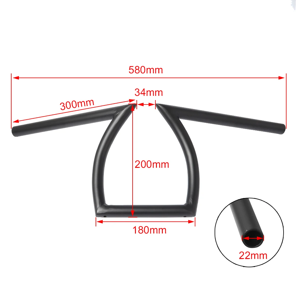 Для Harley Honda Yamaha Kawasaki Suzuki Cafe Racer Chopper Bobber мотоцикл 22 мм 7/8 дюйма 25 мм 1 дюйм руль ретро ручка перетаскивания Z бар