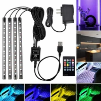 12v 10w rgb led remote music control light car interior atmosphere usb strip lights party cars home decor ambient lamp strips