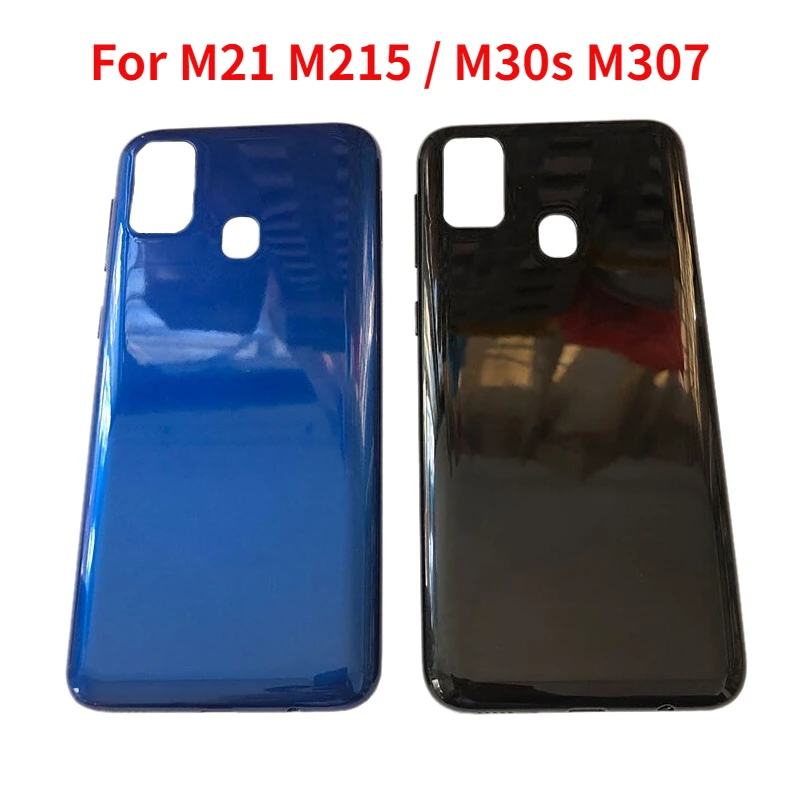 Новая задняя крышка для Samsung Galaxy M21 M215 M30s M307, крышка аккумулятора, задняя крышка корпуса, запасные части с кнопкой питания и громкости