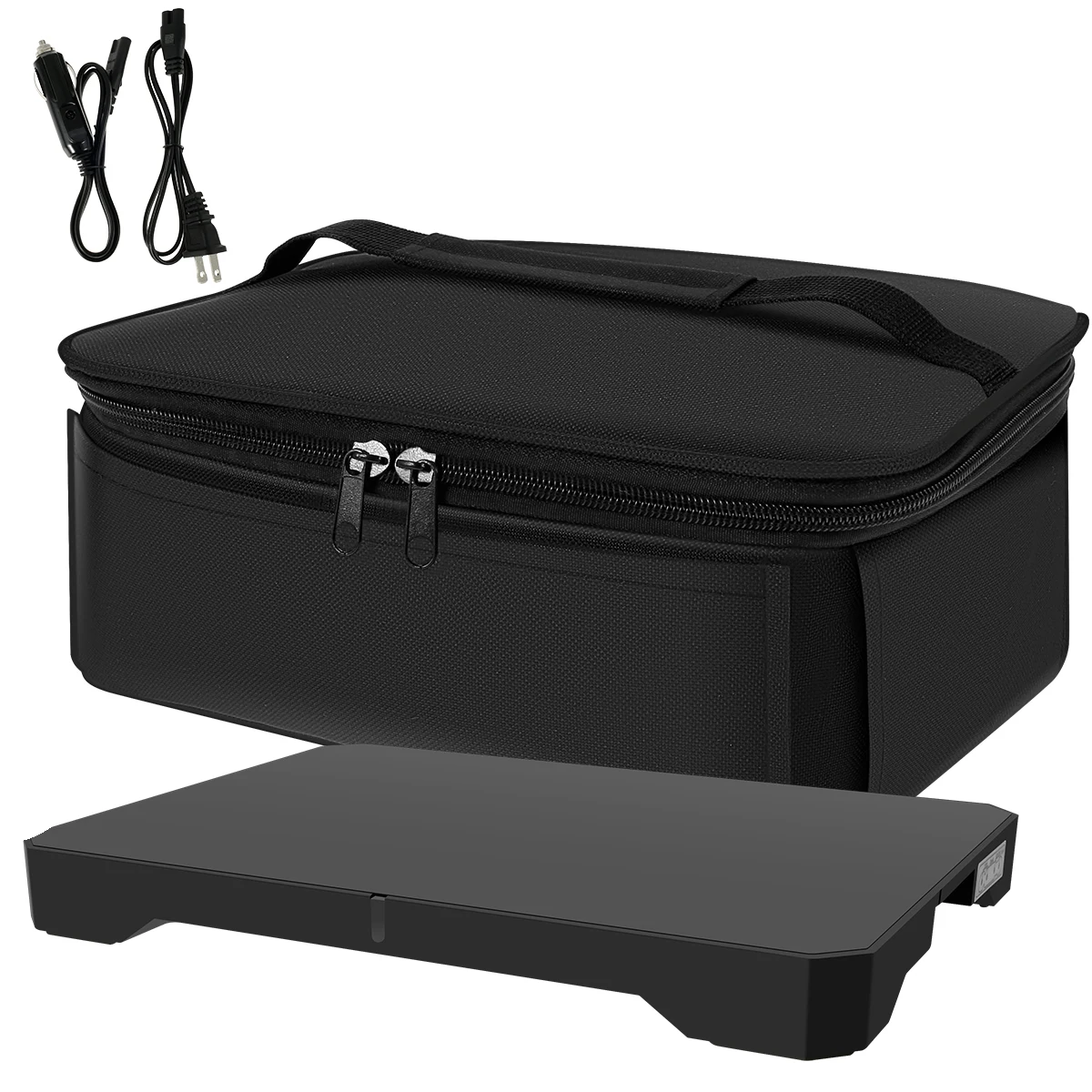 

Electric Heated Box 12V 24V 110V Car Food Warmer 80W Portable Food Heater Personal Mini Oven Household Heating Lunch Box Bag for