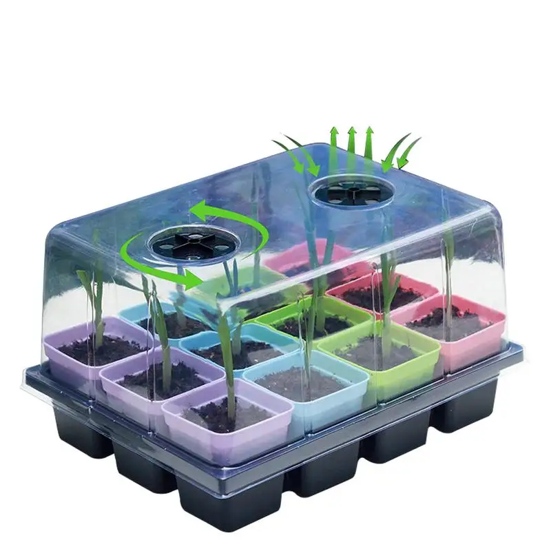 

Seed Trays Ideal For Starting Seedlings & Easy To Transplant 12 Organic Pots For Planting Seeds Seedling Planter Tray