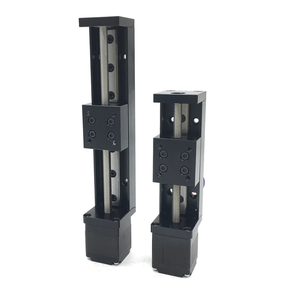CNC 3D Printer Linear Rail Guide T-type Mini Actuator 50mm 100mm 150mm 200mm Stroke Sliding Table &amp Nema11 Stepper Motor |