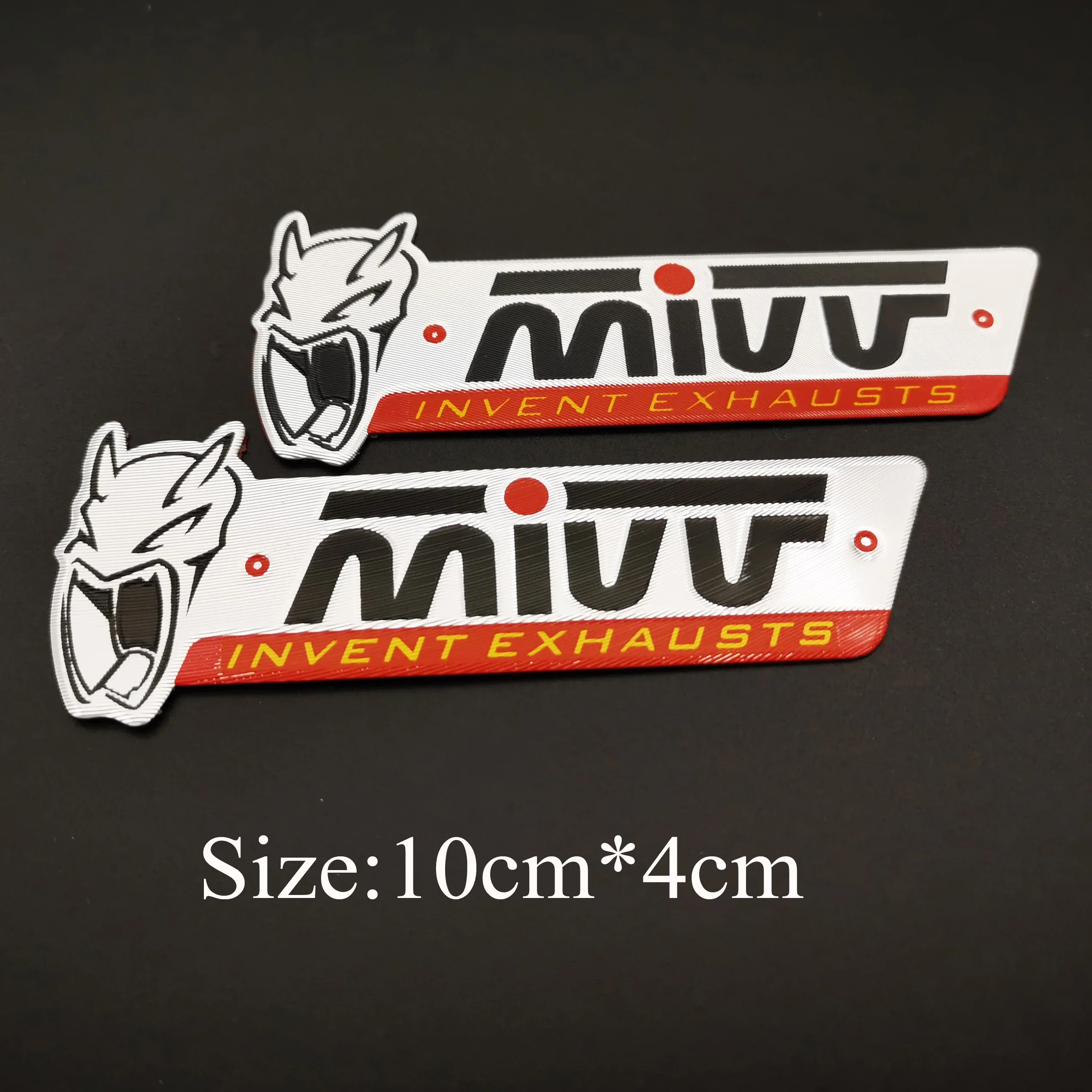 

2 шт./лот 3D алюминиевая термостойкая наклейка на мотоцикл, наклейка на выхлопную трубу для MIVV
