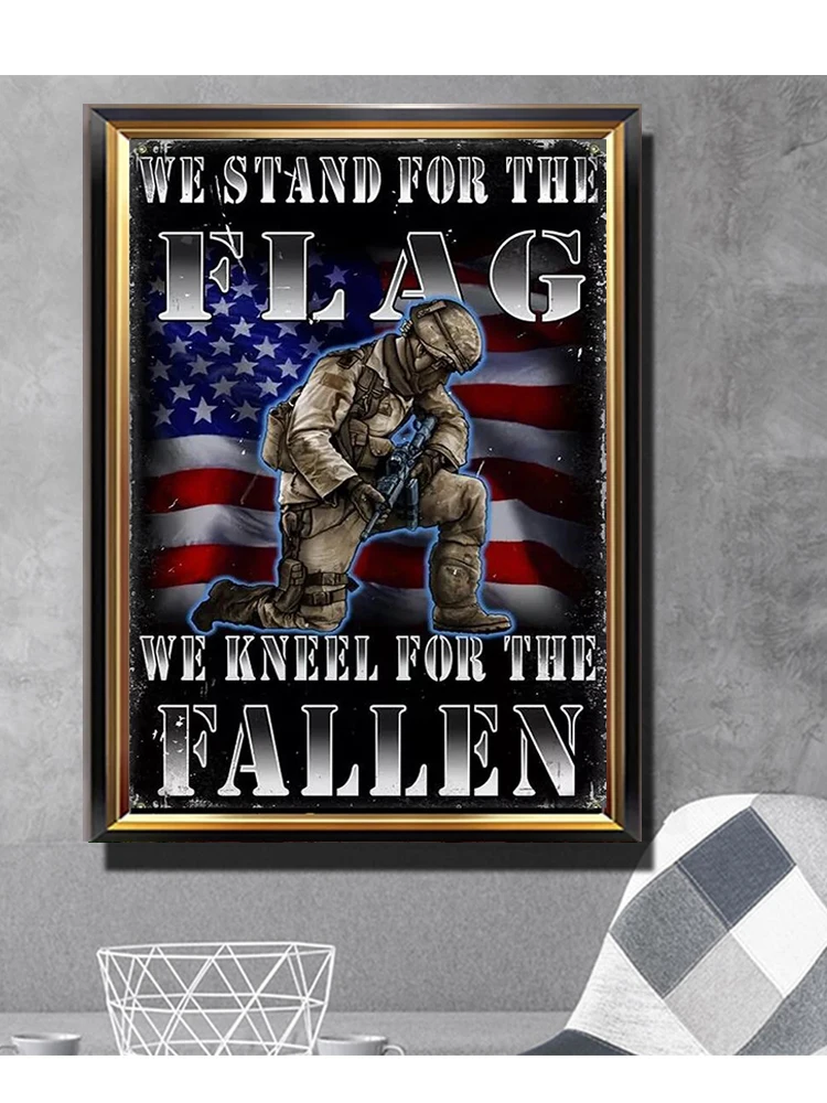 Набор для алмазной вышивки солдат картина 5D в стиле милитари американский флаг