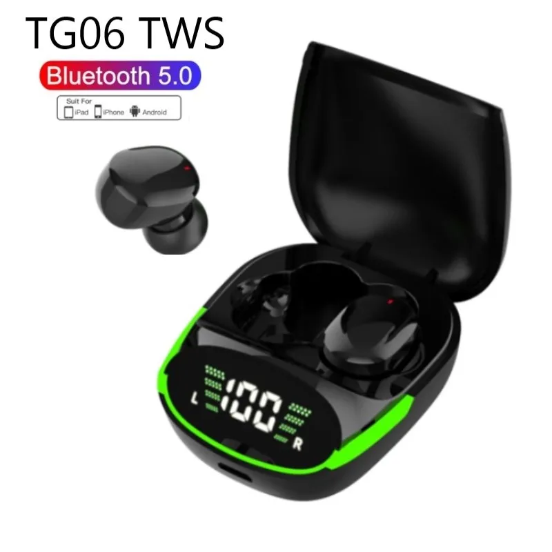 

TG06 Wireless Earbud TWS Bluetooth 5.1 Earphone HIFI Bass Stereo Headphone With Mic Touch control Headset in ear For Smart Phone