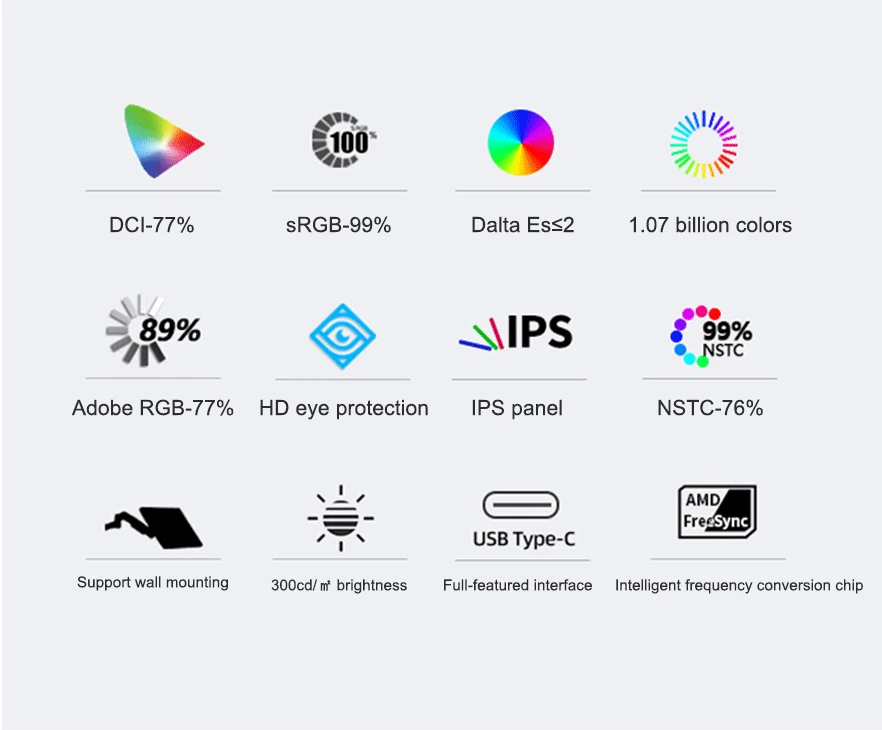 Монитор для ПК 26 5 дюйма 2K 1920x1920 1:1 60 Гц мс