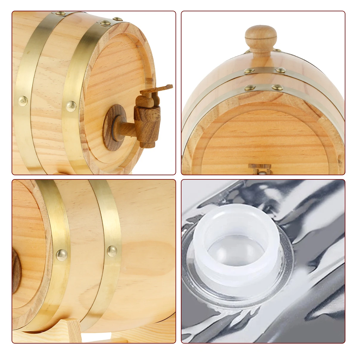 1 5 Л Деревянная Винная Бочка Диспенсер Для Виски Аксессуары Домашнего