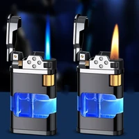 personal unusual torch lighters open flame grinding wheel lighter windproof cigar lighter butane gas lighter cigarette lighters