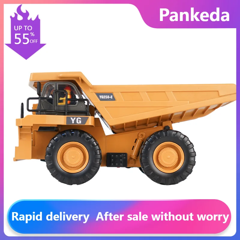 

1:24 9CH RC Alloy Dump Truck Car Engineering Vehicle Forklift Heavy Excavator Remote Control Car Toys for Boys Children's Gifts