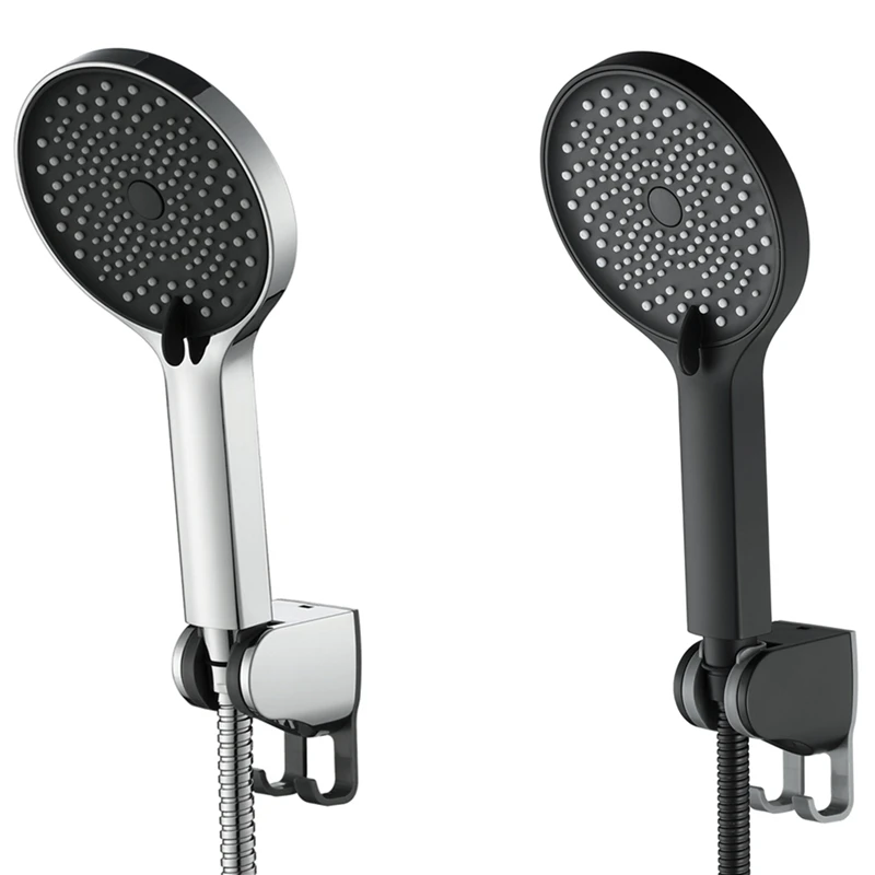 

Bathroom Handheld ABS Shower Head With 1.5M Stainless Steel Hose And ABS Shower Holder Wall Mounted Shower Set