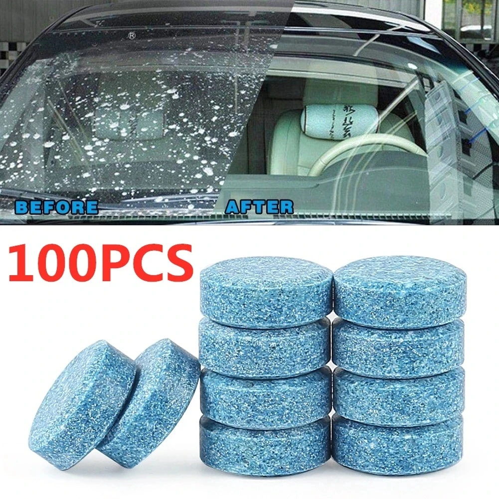 5/10/20/40/100Pcs Solid Cleaner Car Windscreen Wiper Effervescent Tablets Glass Toilet Cleaning For BMW Audi Toyota Ford VW Benz