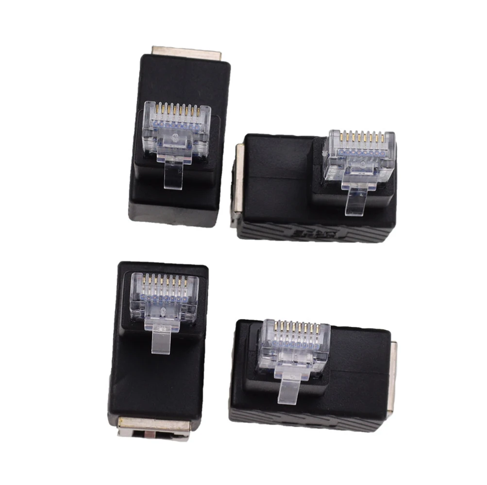 

90 Degree Ethernet Adapter UP Down Left Right Angle RJ45 Male to Female Converter Extension Connector