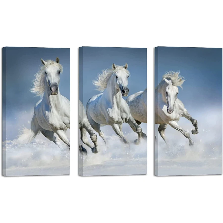 

Алмазная живопись «бегущая лошадь», 3 шт.