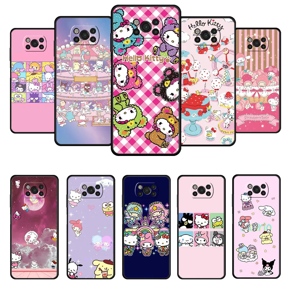 

Case For Xiaomi POCO X3 NFC X4Pro M3 C40 for Mi 12 11 10 10T 8 Note10 Lite 11Ultra 11T Pro Hello Kitty Bears Of Various Colors