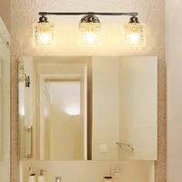 Modern Brick And Stone Glass Lamp Shade Mirror Headlight Cross Border Bathroom 3 head Mirror Light Wall Decor