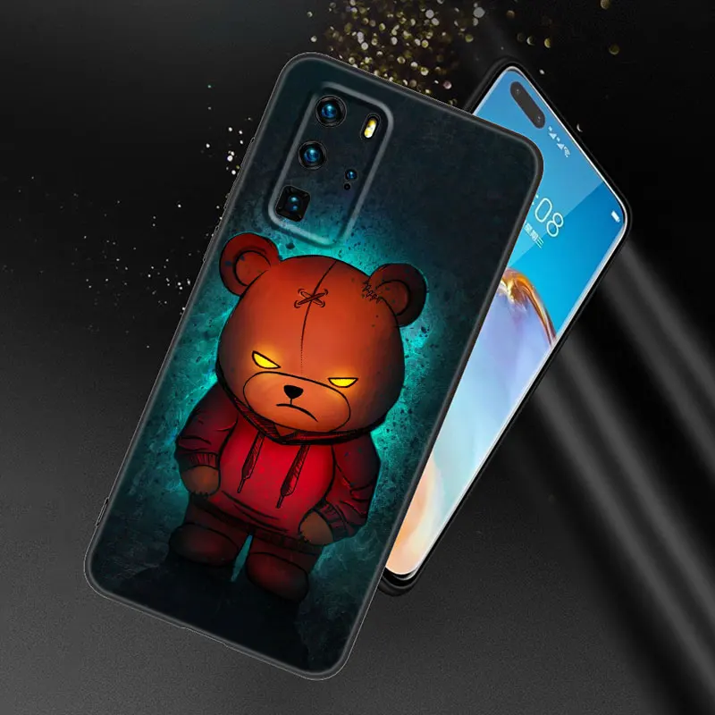 Чехол для телефона с медведем и плохой пандой Huawei P50 P40 P30 P20 P10 P9 P8 Lite 2017 P Smart Z S Pro 2021