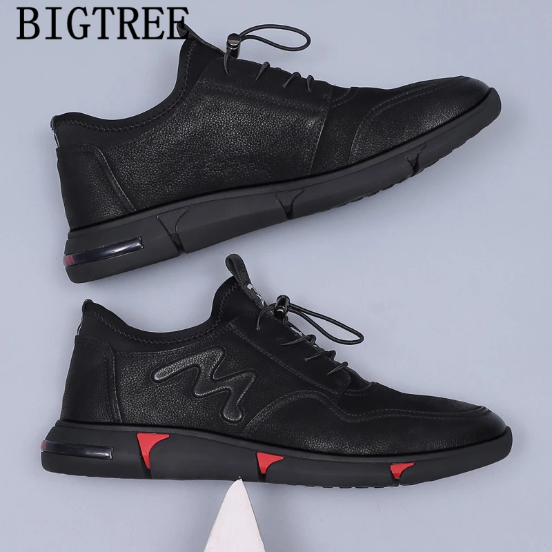 Лифтовая обувь для мужчин Дизайнерские кроссовки повседневная кожаная мужские