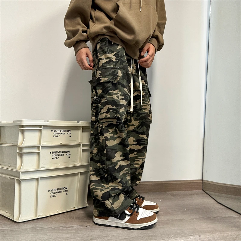 Men‘s Cargo Pants Military Multi-pocket Jogging Pants Male Streetwear Loose Men Casual Trousers Harajuku Style