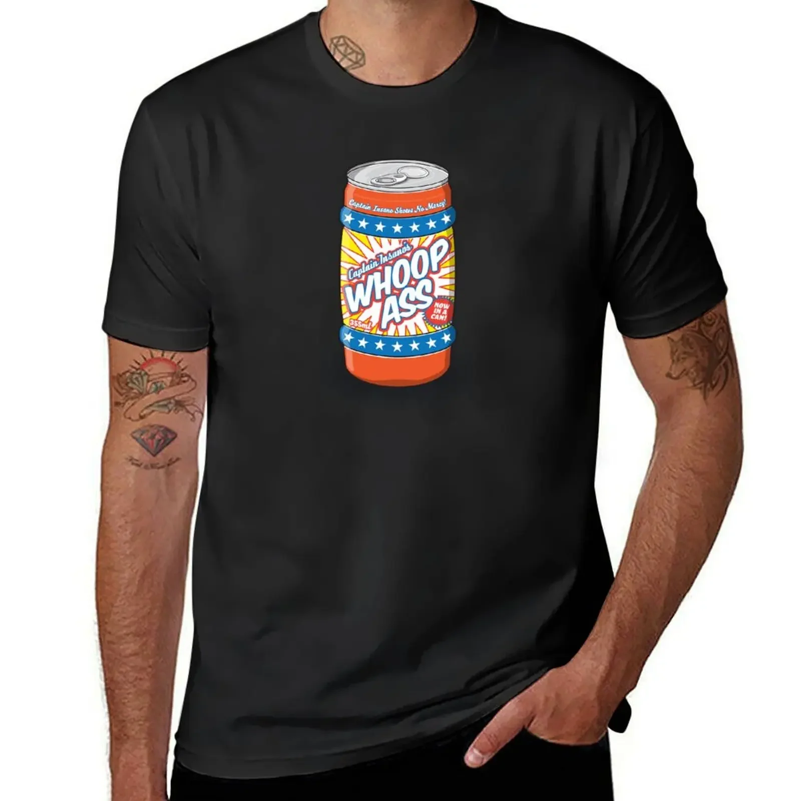 Whoop Ass - Now in a can! T-Shirt shirts graphic tee T-shirts oversize men tshirt
