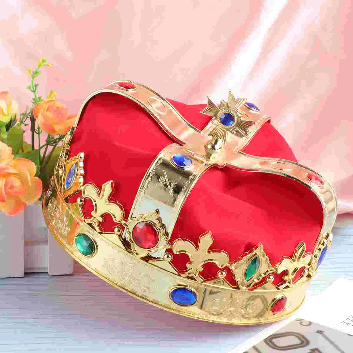 

Kings Royal Jeweled Costume Accessory Hat for Kids Carnival Party Fancy Dress