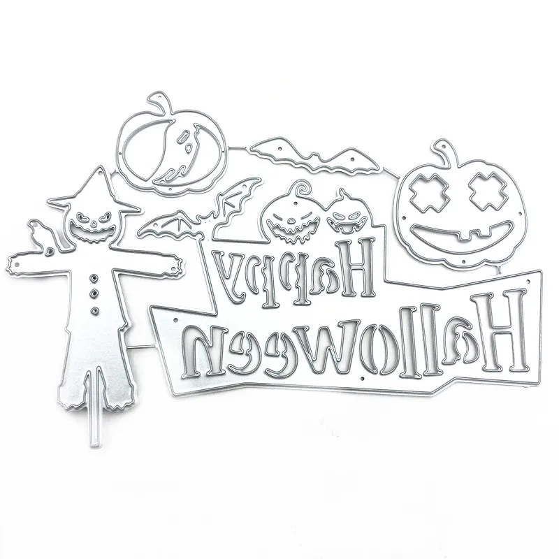 Металлические Вырубные штампы Счастливого Хэллоуина Тыква Монстр страшник