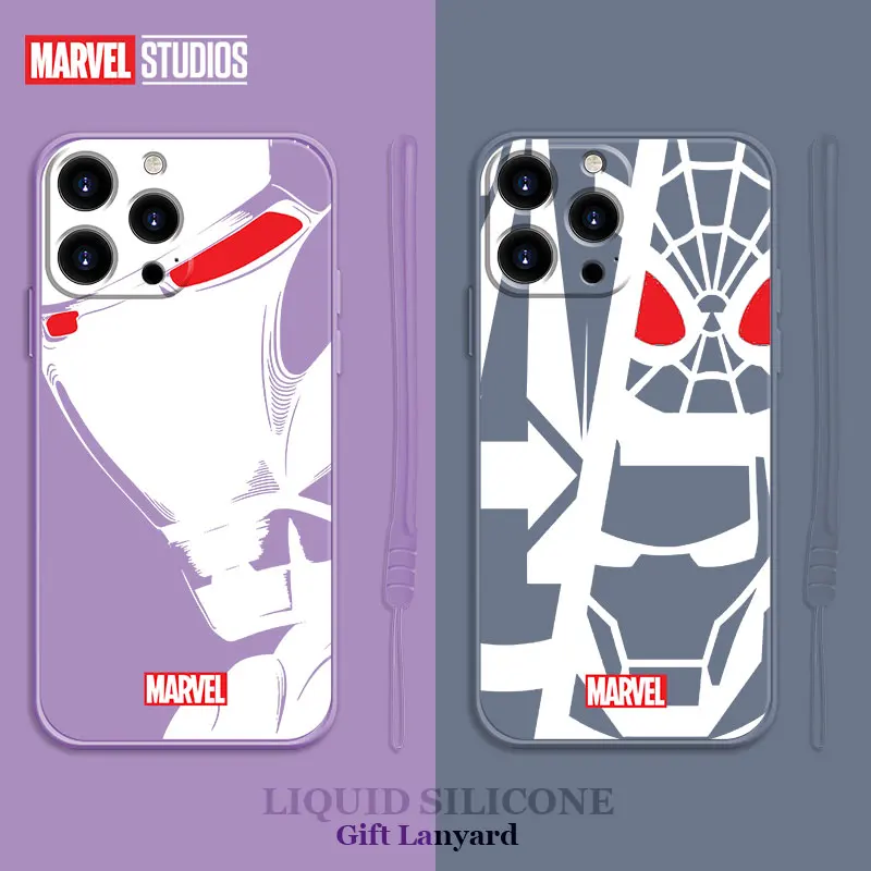 

Silicone Pink Thin Marvel IronMan Captain America Trend Liquid Case for Apple iPhone 11 12 13 Pro Max 7 8 Plus SE XS 11pro 8p