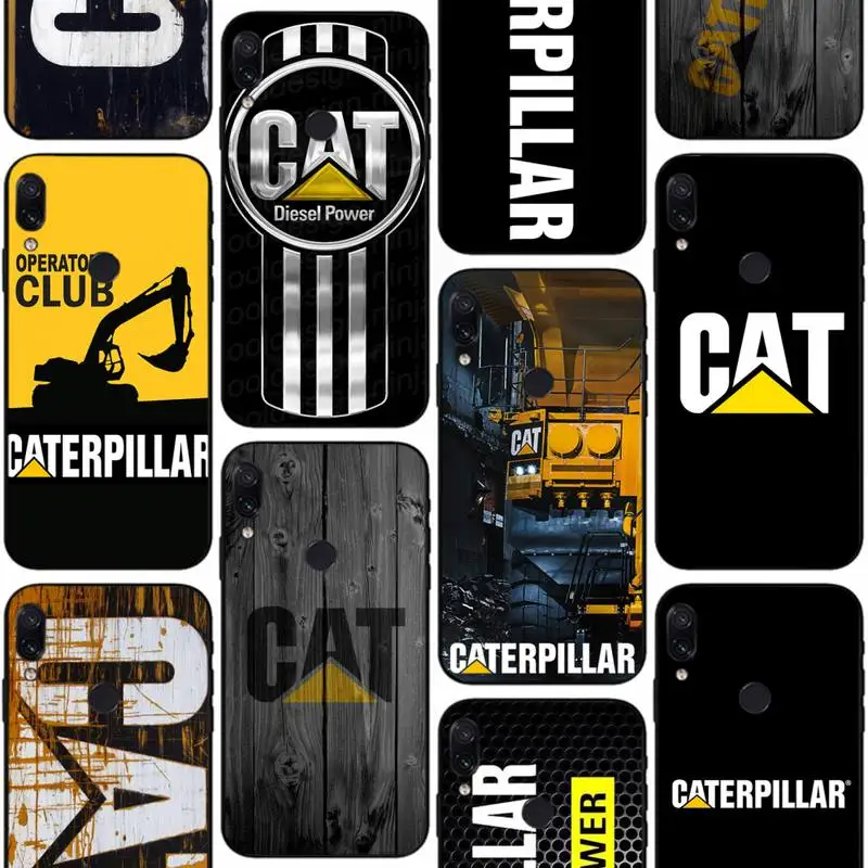 

Casterpillar Logo Phone Case For Xiaomi Note 10 Pro 9T 9 8 Pro 10s 9s Case Transparent TPU Cover On Redmi 9 9A Note10 11