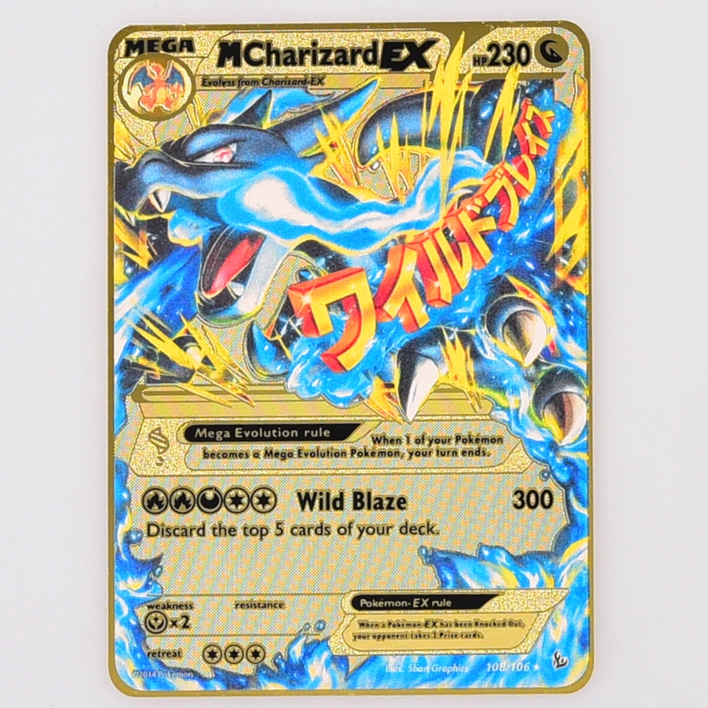 

Metal Pokemon Collection Cards, Pikachu, Gold, Battle Card Game, Anime Characters,Birthday Gifts,Children's Toys,EX, GX, V, VMAX