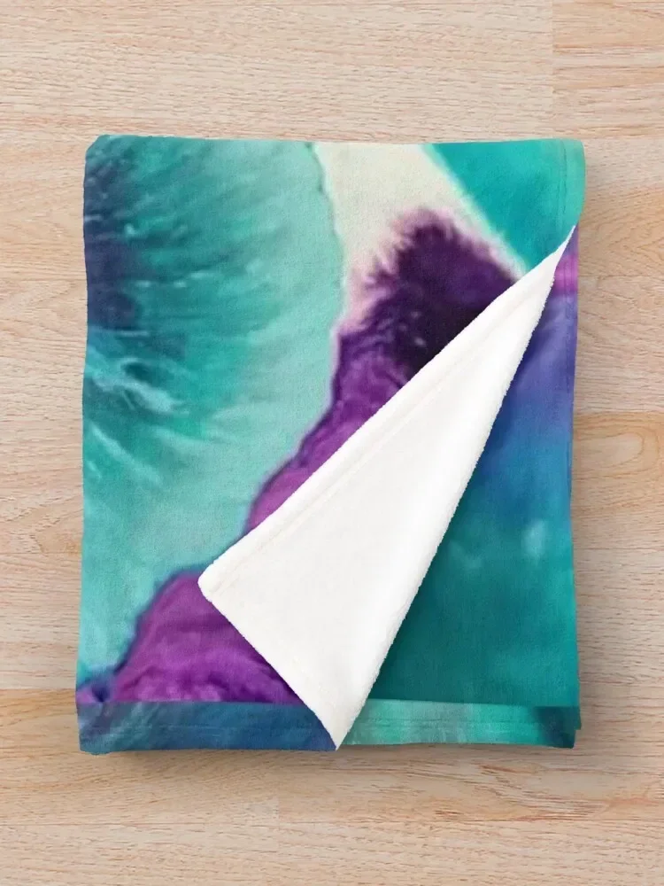 Русалка Лагуна смоляные чернила искусство синего розового и фиолетового цвета