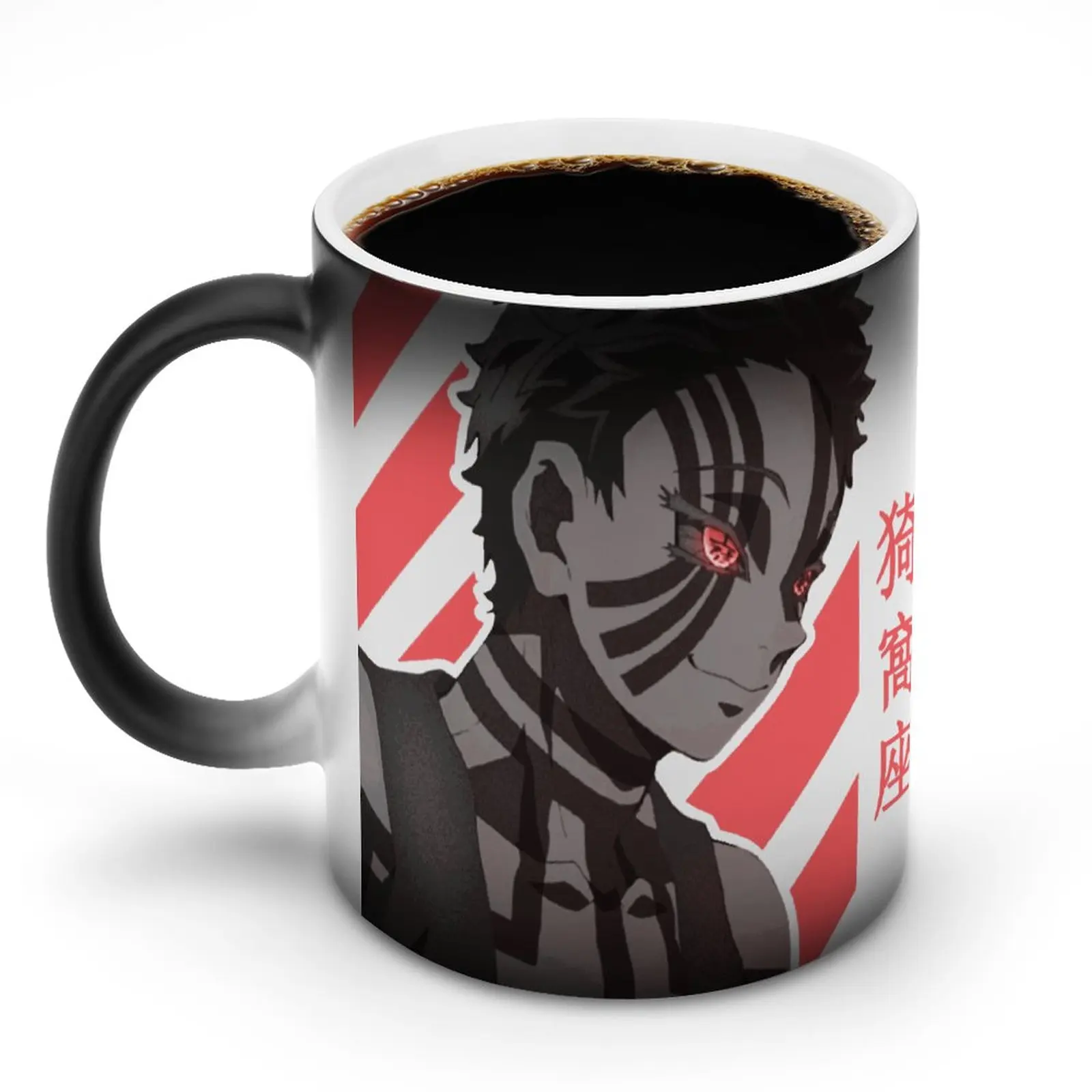 

Akaza Demon Slayer Kimetsu No Yaiba Red Design Mug Anime Manga Pottery Tea Mug That Changes Color Cheap Aesthetic Cups