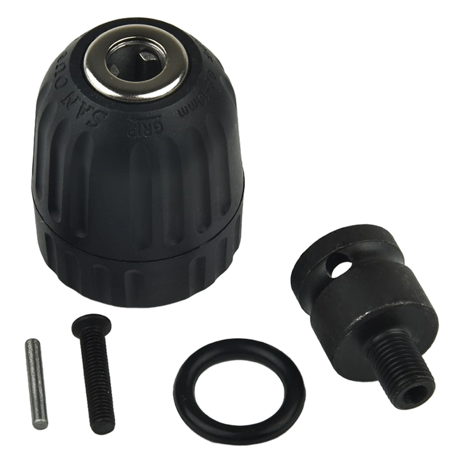 

Impact Drill Adapter, Keyless Drill Chuck 3824UNF 0 810mm Thread, Patented Locking, Reliable Gripping, Metal Texture