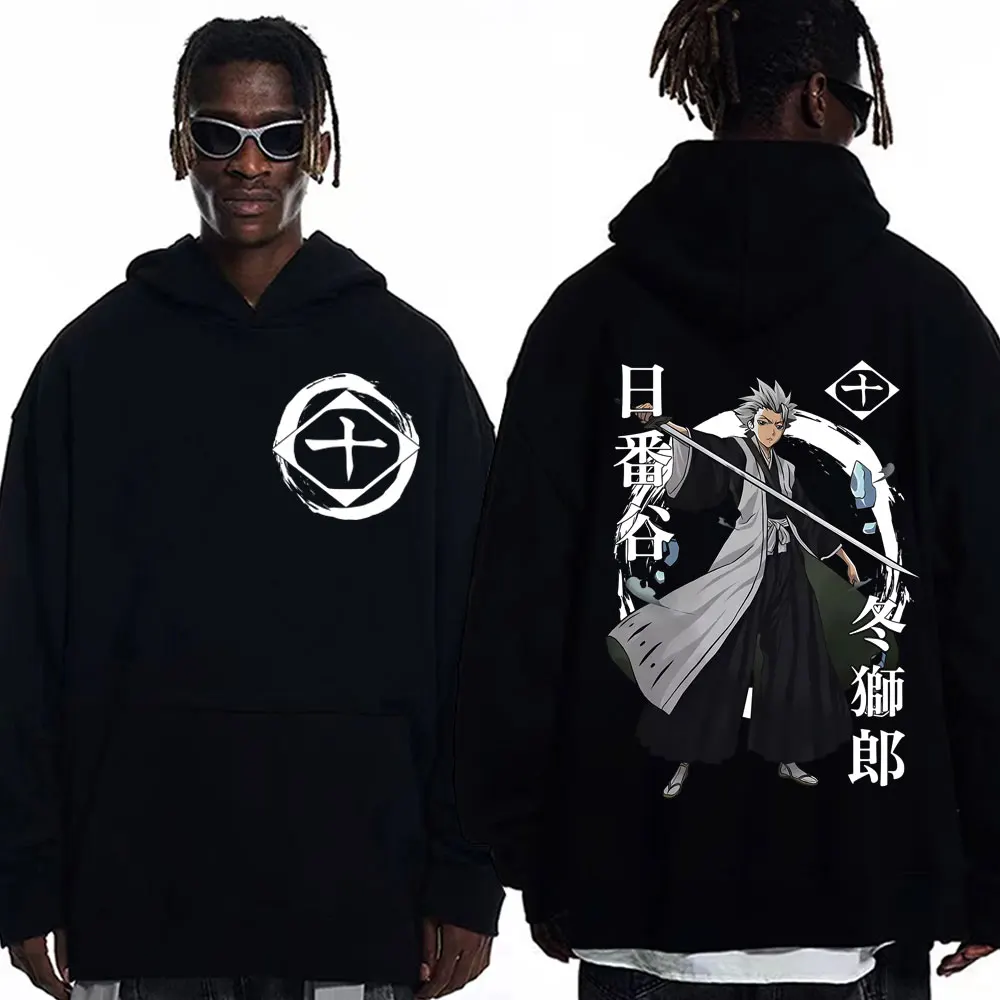 

Anime Bleach Hitsugaya Toushirou Juubantai Graphic Hoodie Men Women Harajuku Manga Sweatshirt Vintage Fashion Oversized Hoodies