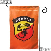 abarth car logo banner garden flags 12 x 18 prime double sided burlap