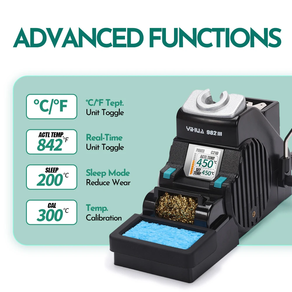 Паяльник YIHUA 982-III точная паяльная станция C115 C210 Сварочная наладочная