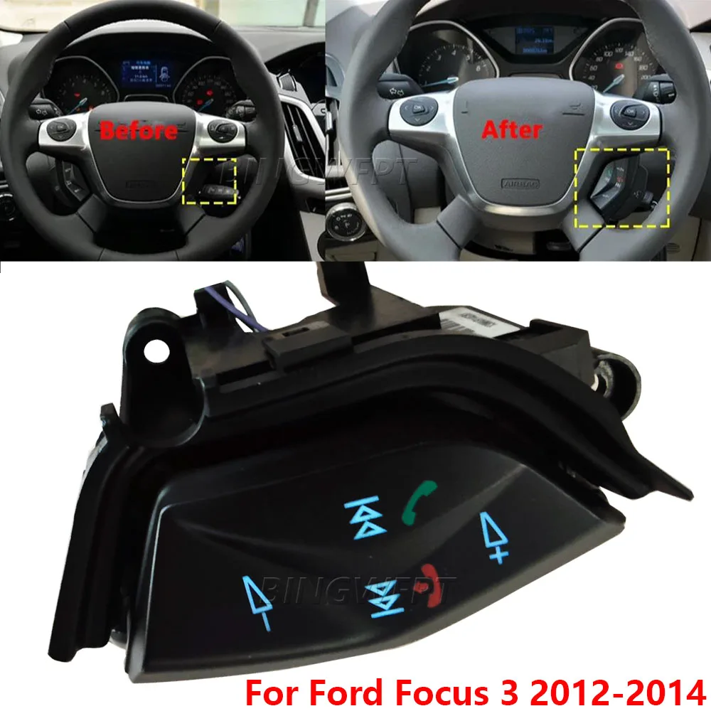 

Кнопки переключателей на рулевом колесе высшего качества для Ford Focus 3 2012-2014 Kuga 2012-2015