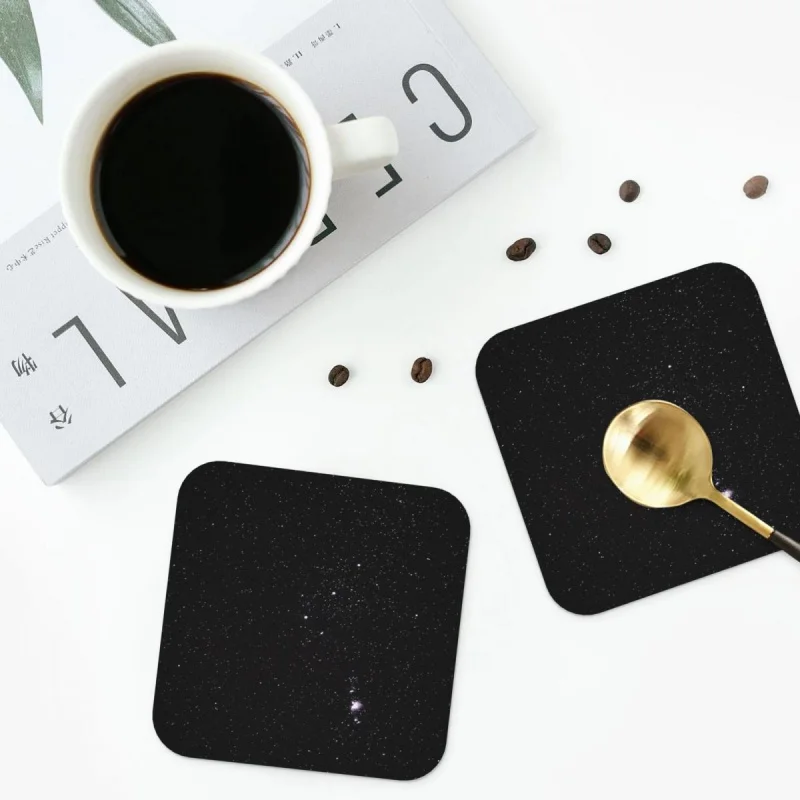 

Night Sky- Orions Belt Coasters Kitchen Placemats Non-slip Insulation Cup Coffee Mats For Decor Home Tableware Pads Set of 4