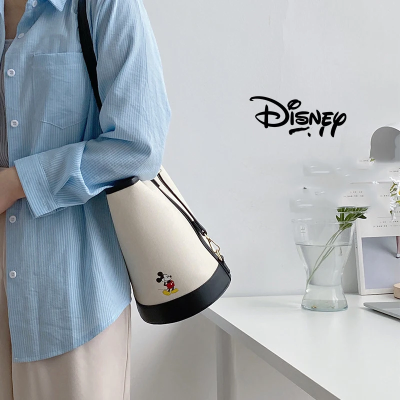 Женские сумки на плечо Disney Повседневная Дамская сумочка-мешок с мультяшным Микки