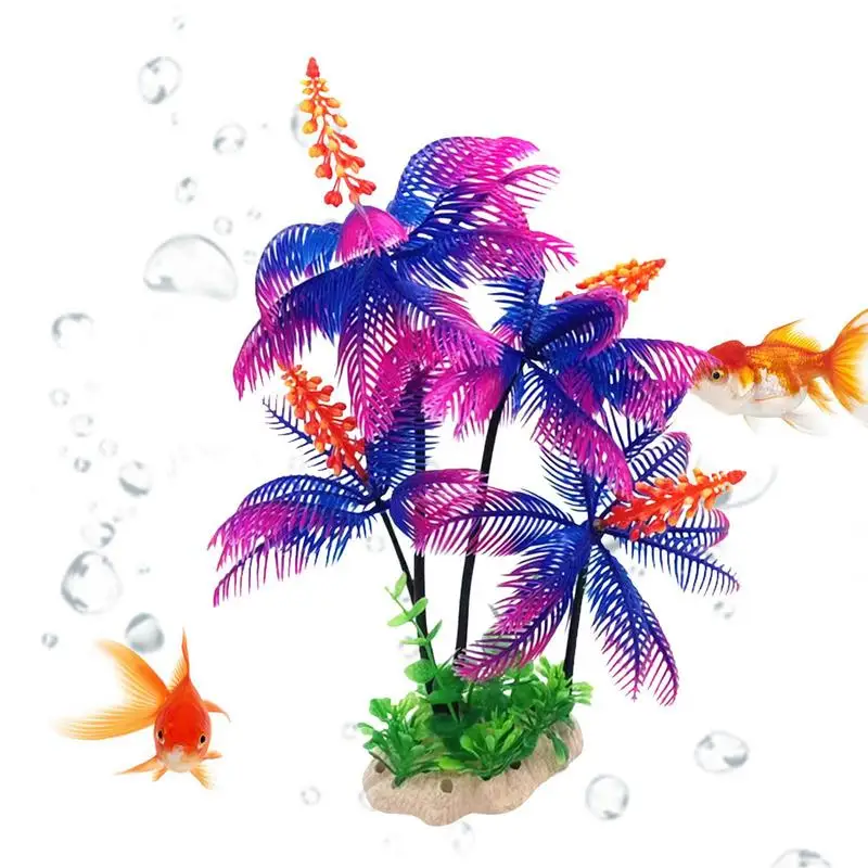 

Имитация аквариума, растение для аквариума, ландшафтное кокосовое дерево, аквариумные растения, базовый дизайн, идеально подходит для черепахи, рыбы