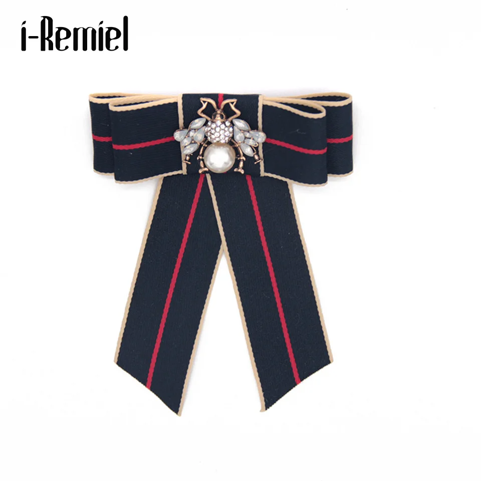 

i-Remiel Bowknot Bows Cravat Bowtie Ribbon Pour Homme Neck Ties Pins And Brooches Fashion Gifts For Guests Outfit Badge women