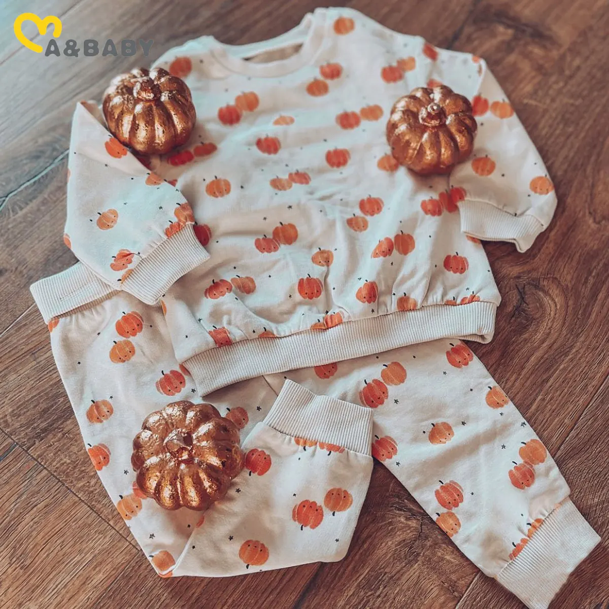 

Ma&Baby 6M-4Y Halloween Boy Girl Clothes Set Toddler Kid Baby Clothing Long Sleeve Pumpkin Tops Pants Outfits Cute Costumes