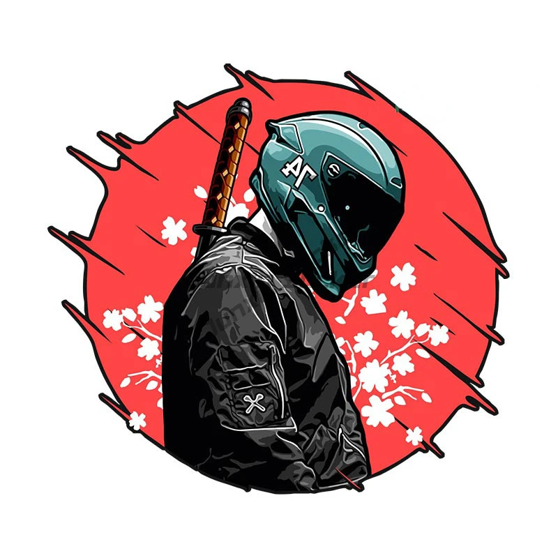 

Самурай ниндзя призрак воин водонепроницаемая наклейка из ПВХ для украшения автомобиля, грузовика, шлема, окна, стены, холодильника, наклейка, аксессуары