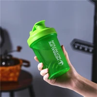 400ml portable plastic drink cup body building exercise sport shaker water bottle whey protein powder mixing fitness gym outdoor