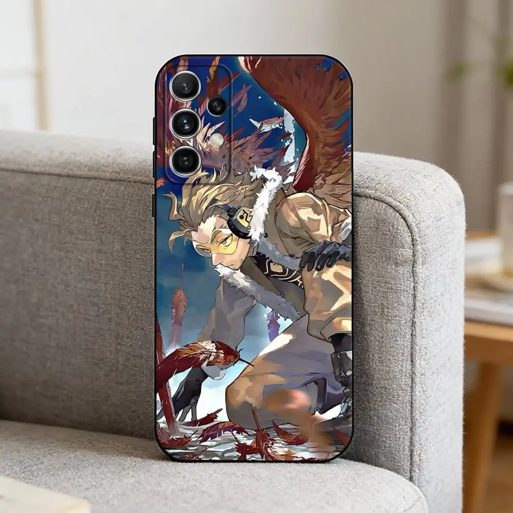 Фото Чехол для телефона My Hero Academia Hawks Tokoyami для Samsung S25, S24, S21, S22, S23, S30, Ultra, S20, Plus, Fe, Note, 10, 9, 5G, черный №5