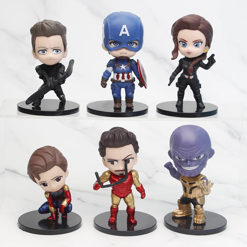 

Экшн-Фигурка «мстители» из фильма «Marvel», 10 см, 6 шт./лот, Тор, Капитан Америка, Железный человек, Халк